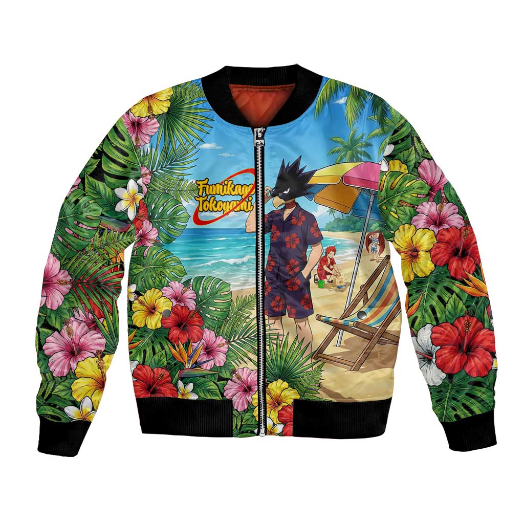 Fumikage Tokoyami Summer Chill Bomber Jacket Tropical Anime Beach Mood