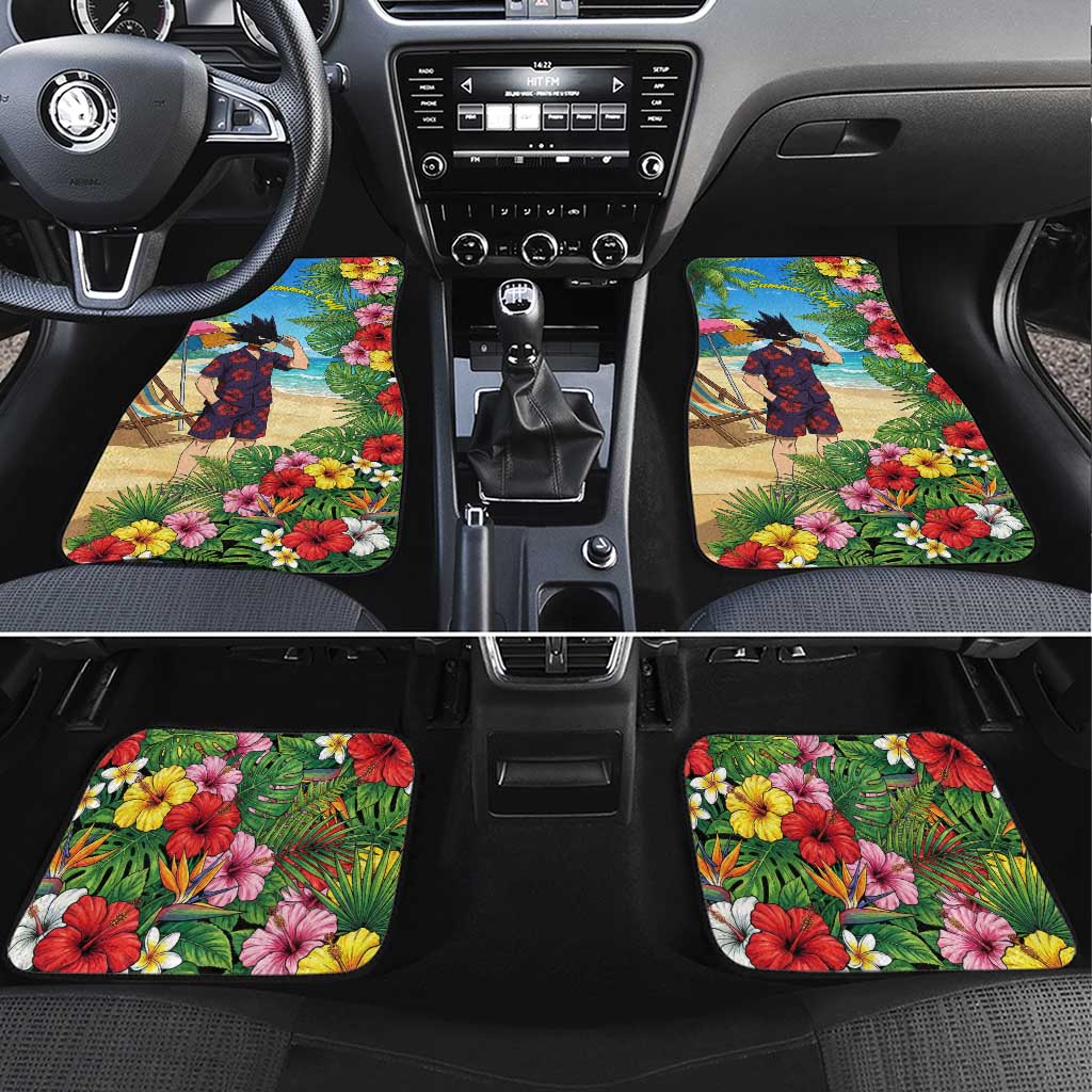 Fumikage Tokoyami Summer Chill Car Mats Tropical Anime Beach Mood