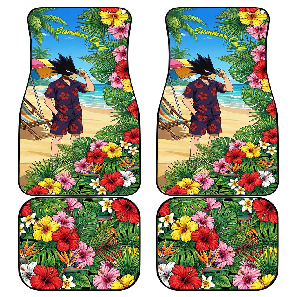 Fumikage Tokoyami Summer Chill Car Mats Tropical Anime Beach Mood