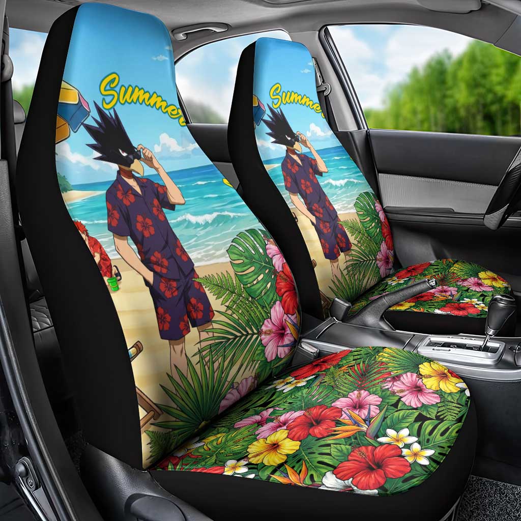 Fumikage Tokoyami Summer Chill Car Seat Cover Tropical Anime Beach Mood