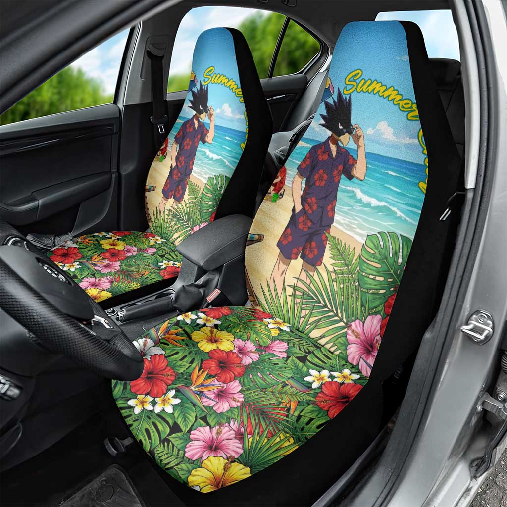 Fumikage Tokoyami Summer Chill Car Seat Cover Tropical Anime Beach Mood