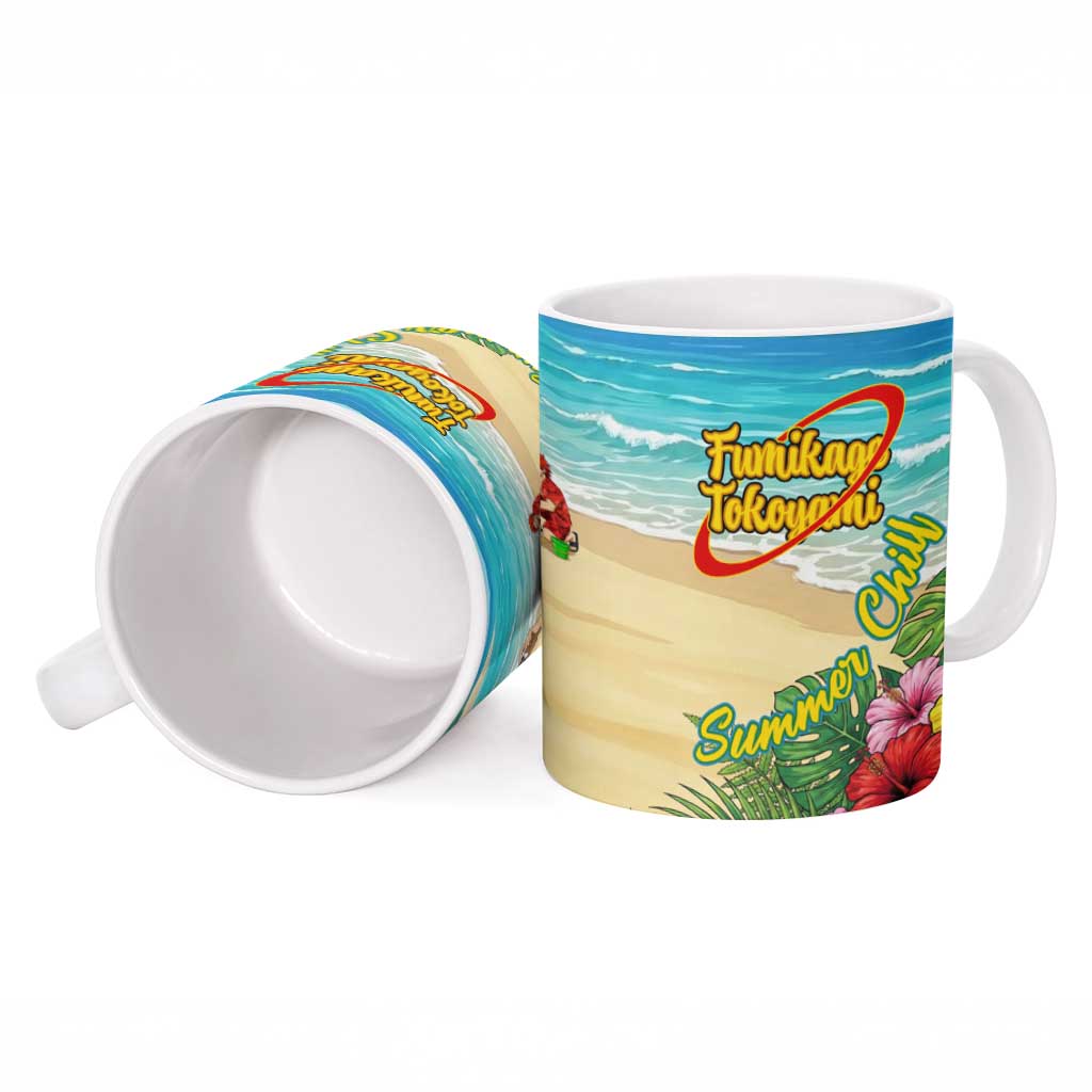 Fumikage Tokoyami Summer Chill Ceramic Mug Tropical Anime Beach Mood