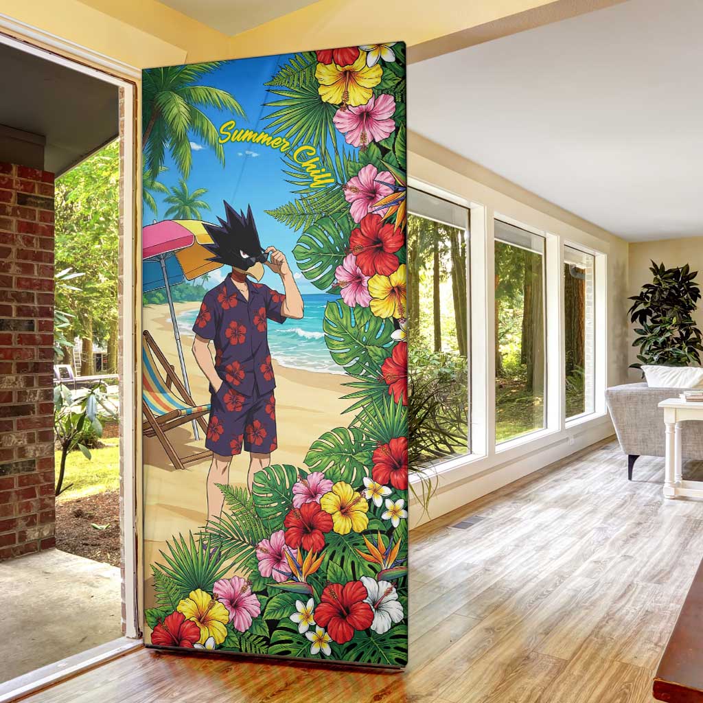 Fumikage Tokoyami Summer Chill Door Cover Tropical Anime Beach Mood