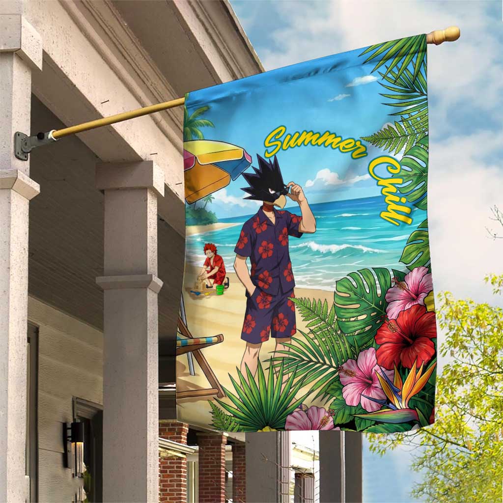 Fumikage Tokoyami Summer Chill Garden Flag Tropical Anime Beach Mood