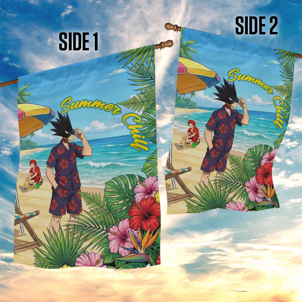 Fumikage Tokoyami Summer Chill Garden Flag Tropical Anime Beach Mood