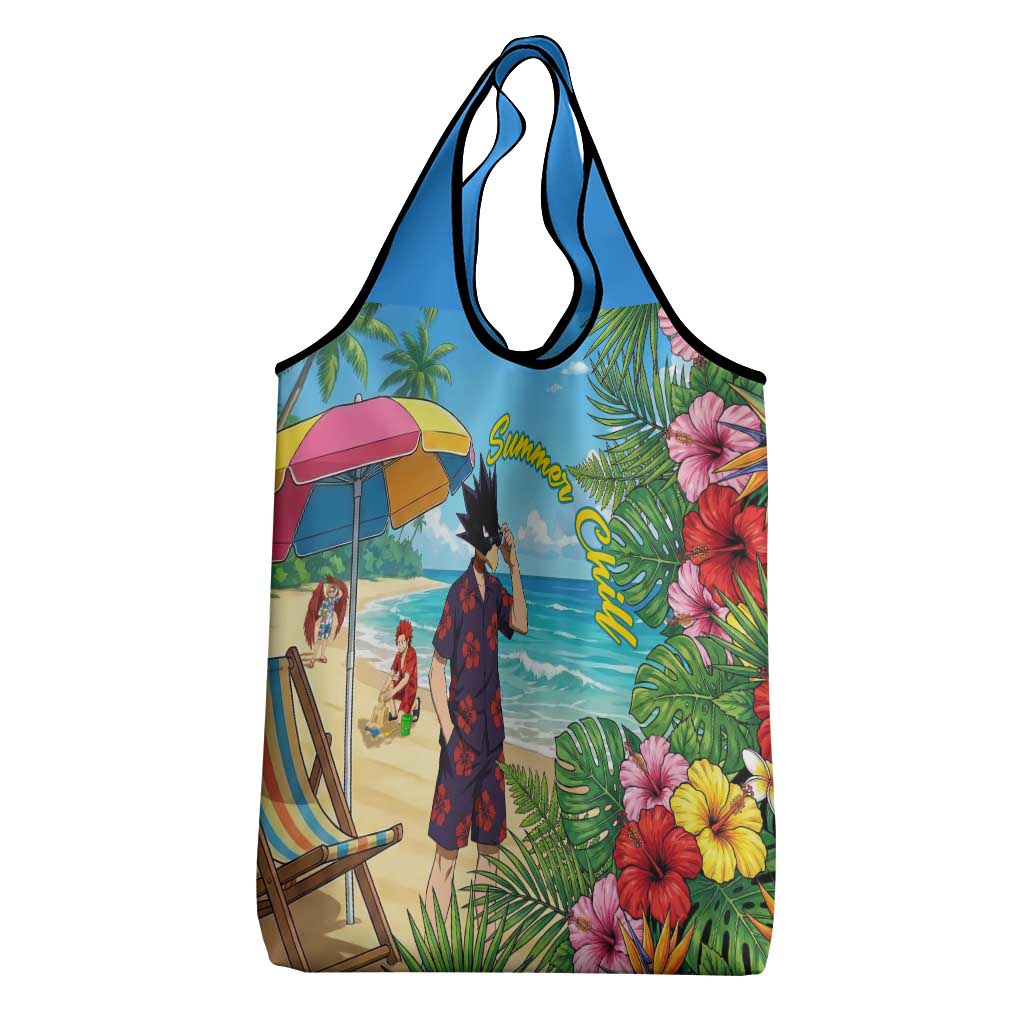 Fumikage Tokoyami Summer Chill Grocery Bag Tropical Anime Beach Mood