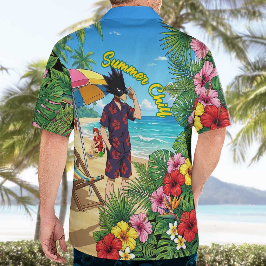 Fumikage Tokoyami Summer Chill Hawaiian Shirt Tropical Anime Beach Mood