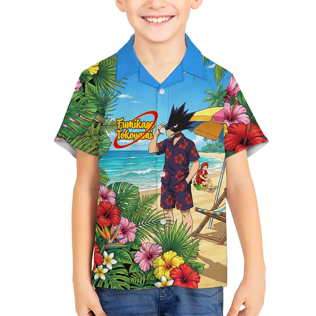 Fumikage Tokoyami Summer Chill Kid Hawaiian Shirt Tropical Anime Beach Mood