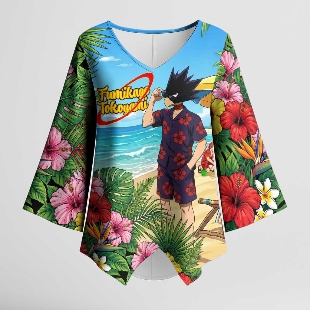 Fumikage Tokoyami Summer Chill Kimono Sleeve Blouse Tropical Anime Beach Mood
