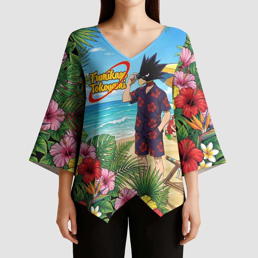 Fumikage Tokoyami Summer Chill Kimono Sleeve Blouse Tropical Anime Beach Mood