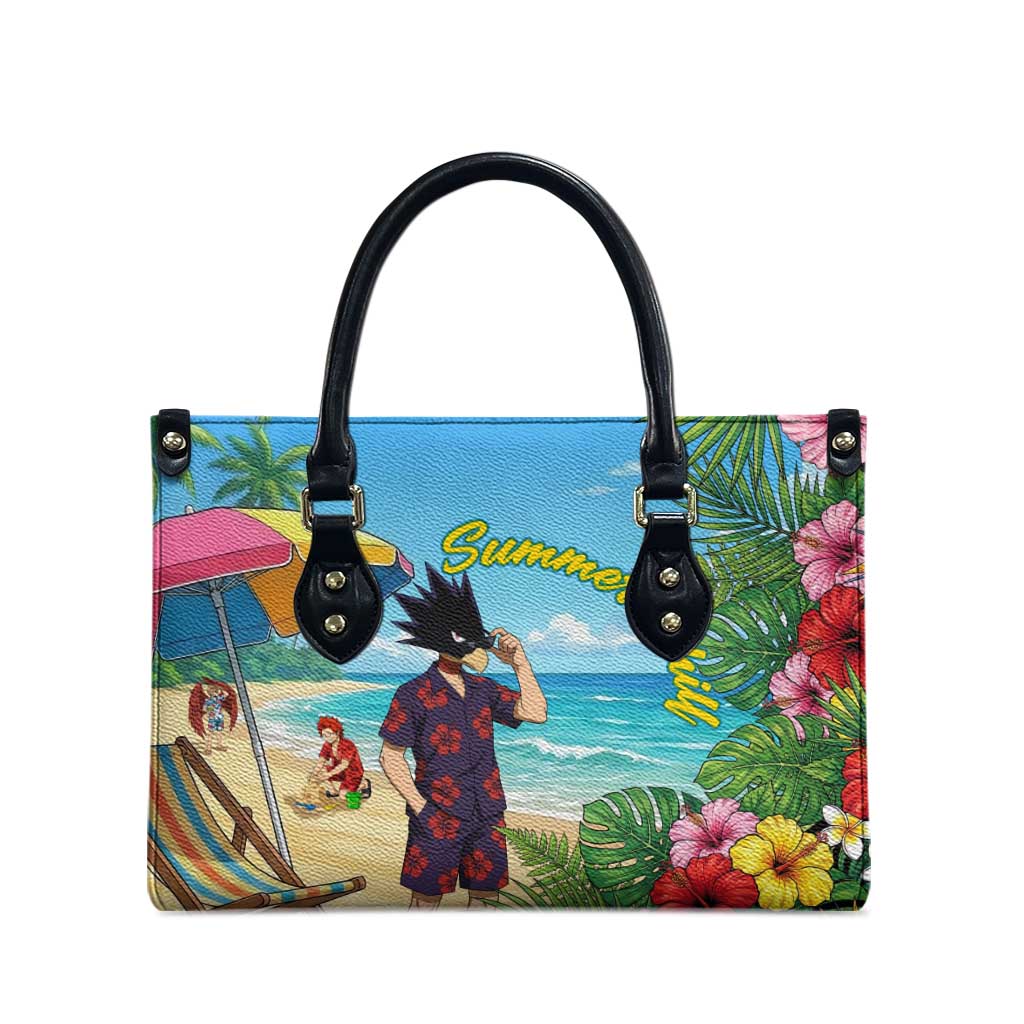 Fumikage Tokoyami Summer Chill Leather Bag Tropical Anime Beach Mood