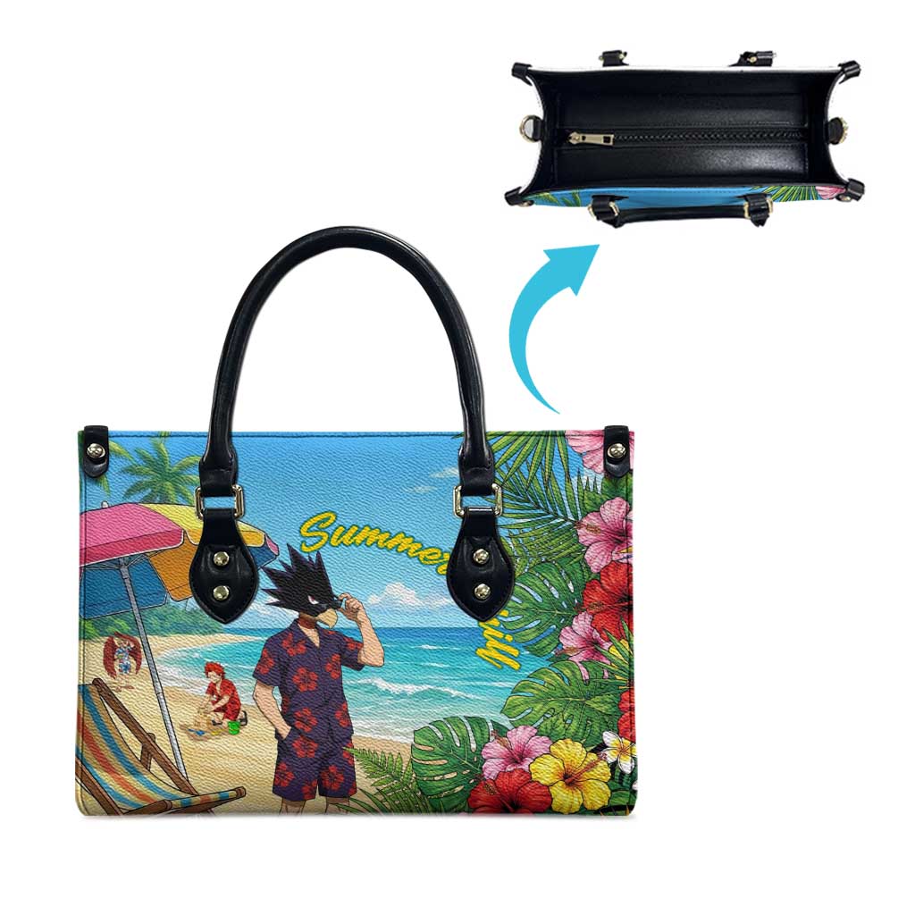 Fumikage Tokoyami Summer Chill Leather Bag Tropical Anime Beach Mood