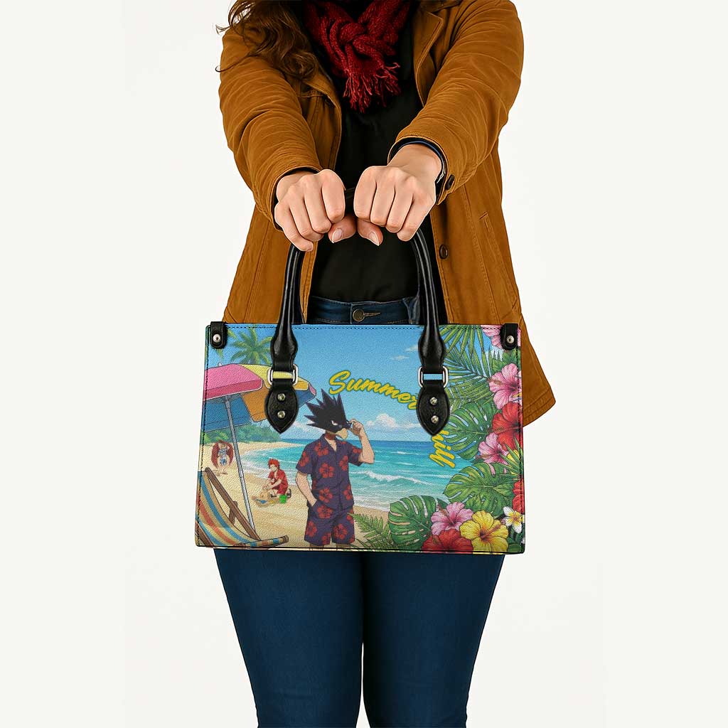 Fumikage Tokoyami Summer Chill Leather Bag Tropical Anime Beach Mood