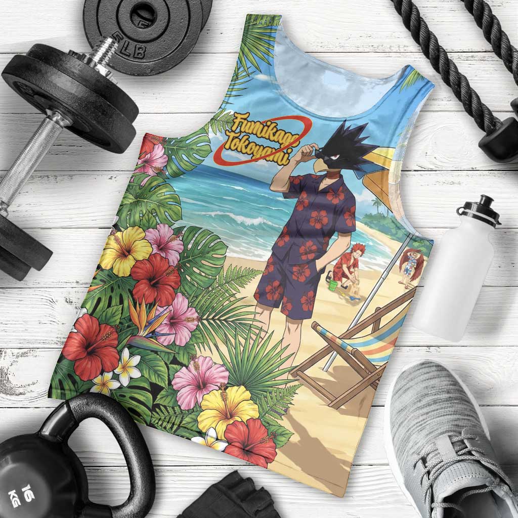 Fumikage Tokoyami Summer Chill Men Tank Top Tropical Anime Beach Mood