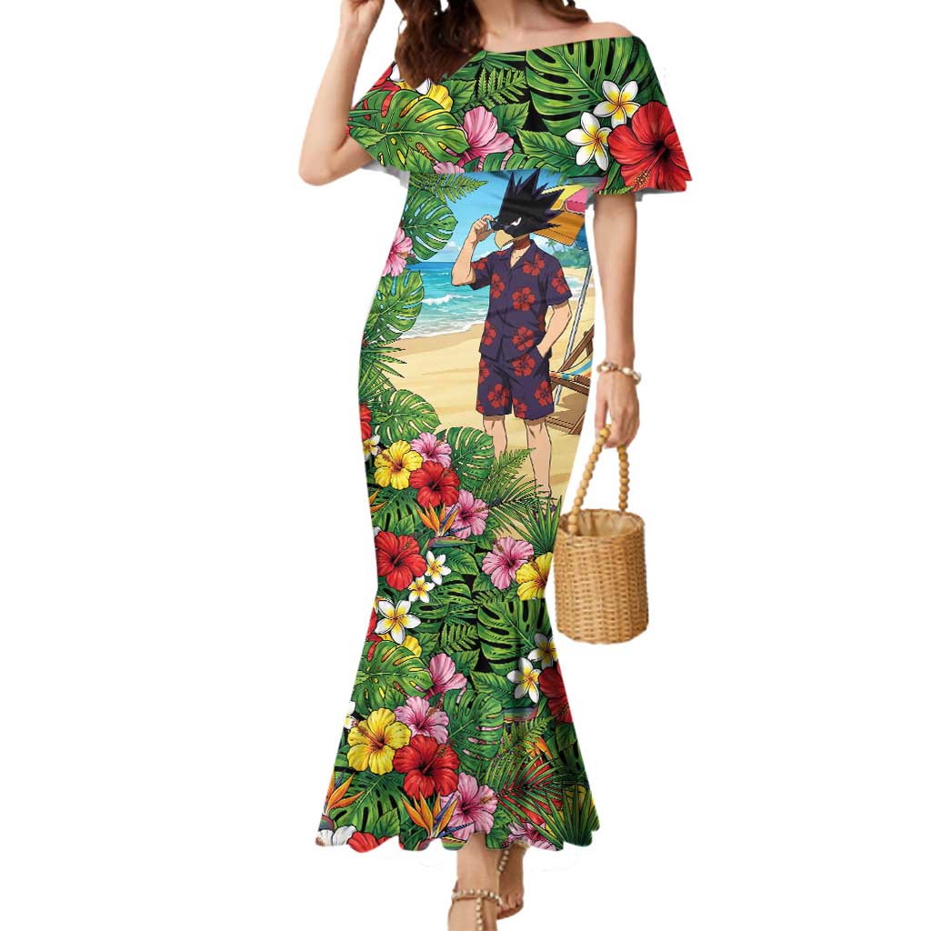 Fumikage Tokoyami Summer Chill Mermaid Dress Tropical Anime Beach Mood