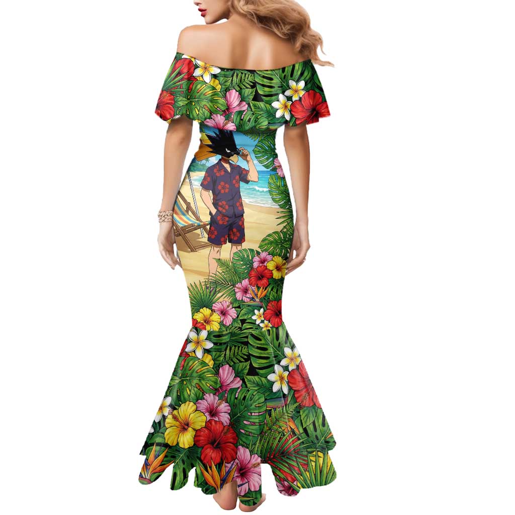 Fumikage Tokoyami Summer Chill Mermaid Dress Tropical Anime Beach Mood