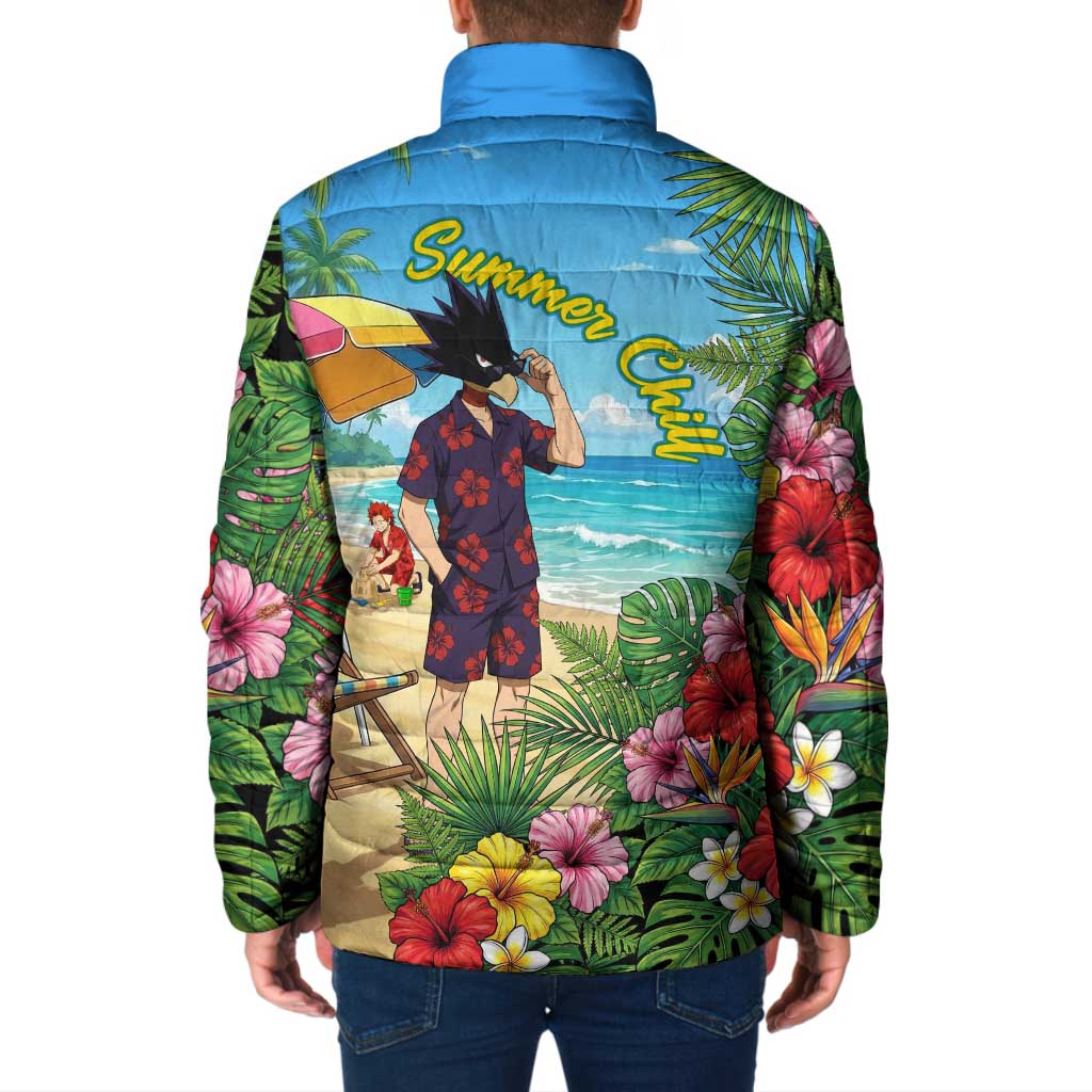 Fumikage Tokoyami Summer Chill Padded Jacket Tropical Anime Beach Mood