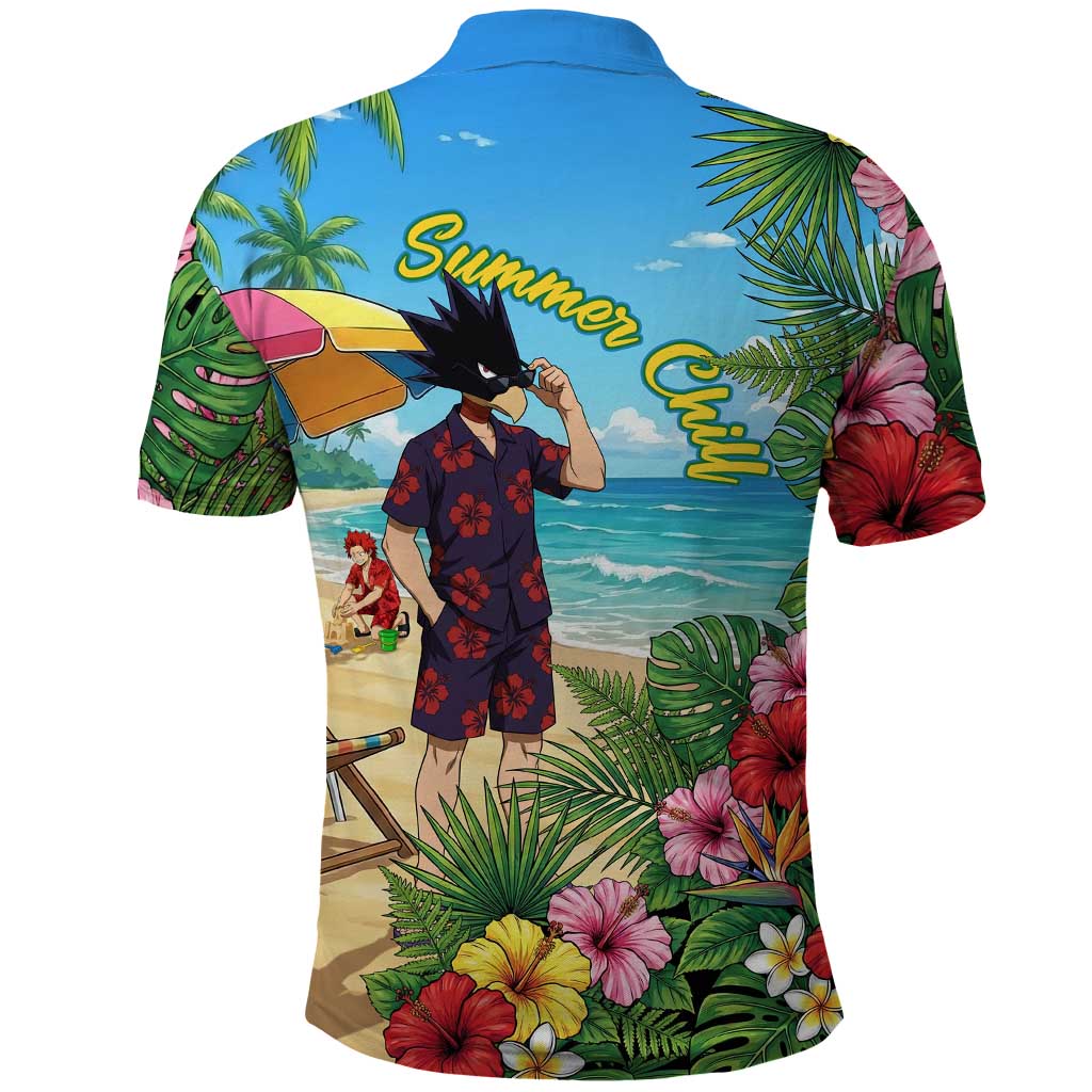 Fumikage Tokoyami Summer Chill Polo Shirt Tropical Anime Beach Mood