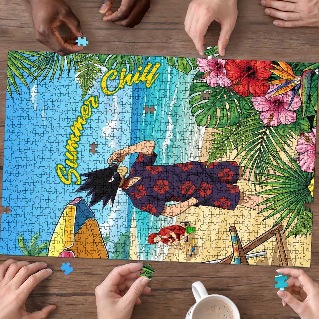 Fumikage Tokoyami Summer Chill Puzzle Tropical Anime Beach Mood