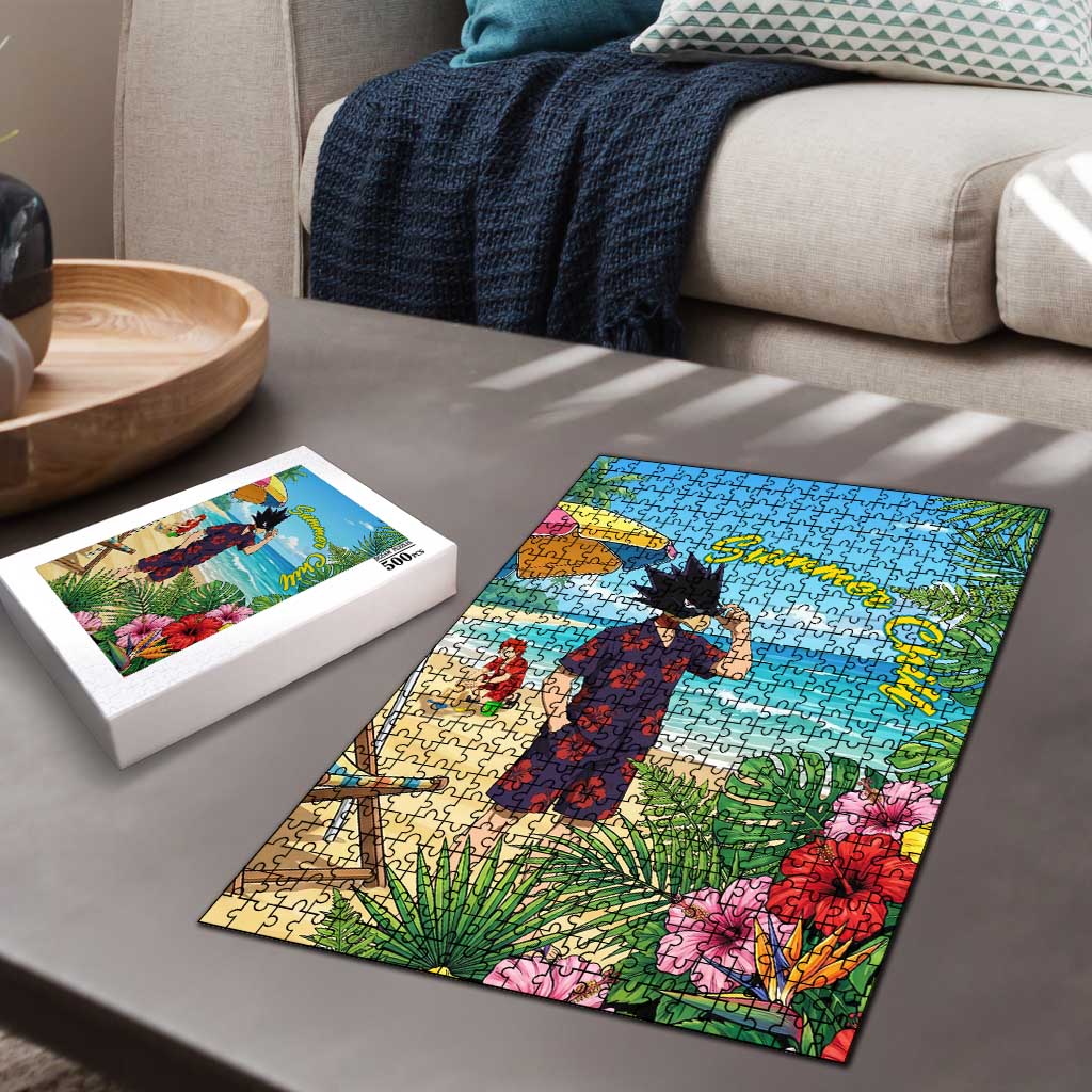 Fumikage Tokoyami Summer Chill Puzzle Tropical Anime Beach Mood