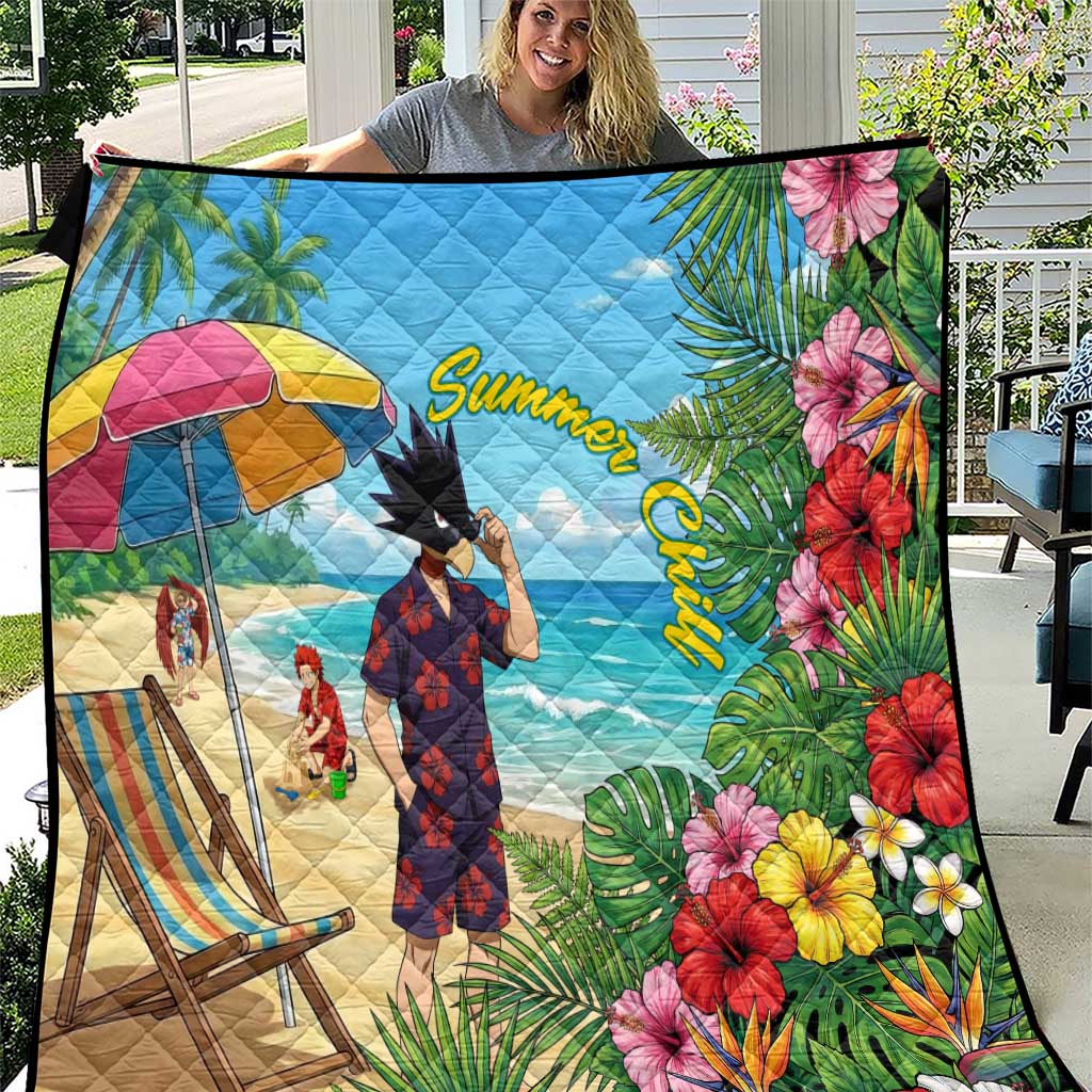 Fumikage Tokoyami Summer Chill Quilt Tropical Anime Beach Mood