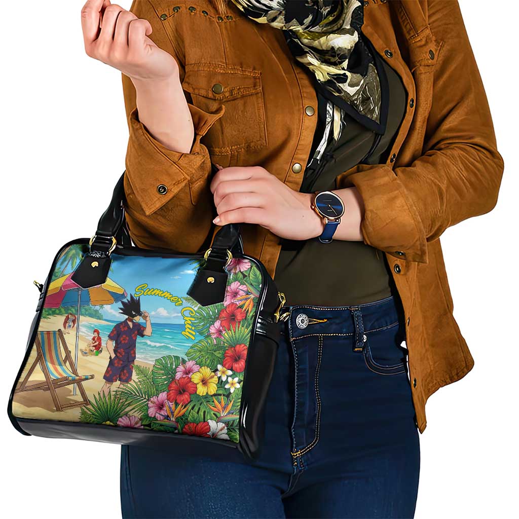 Fumikage Tokoyami Summer Chill Shoulder Handbag Tropical Anime Beach Mood