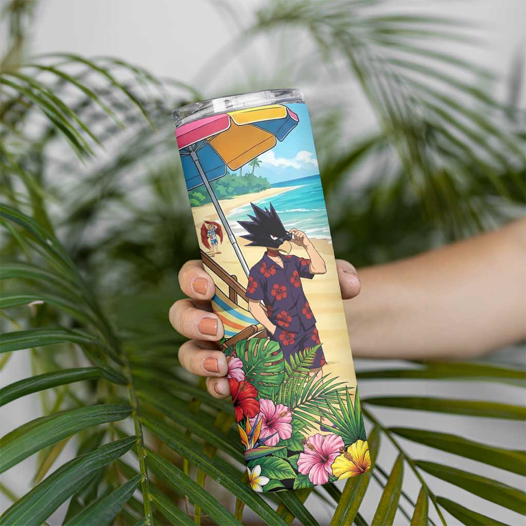 Fumikage Tokoyami Summer Chill Skinny Tumbler Tropical Anime Beach Mood
