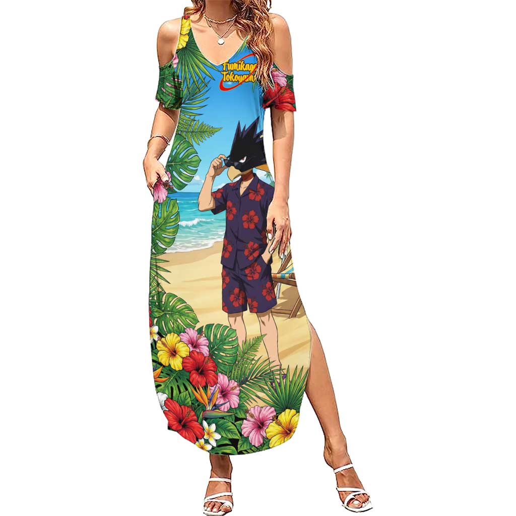 Fumikage Tokoyami Summer Chill Summer Maxi Dress Tropical Anime Beach Mood
