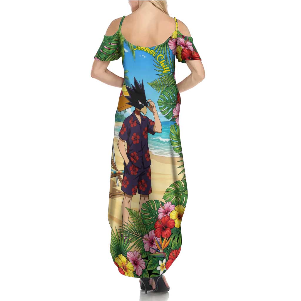 Fumikage Tokoyami Summer Chill Summer Maxi Dress Tropical Anime Beach Mood