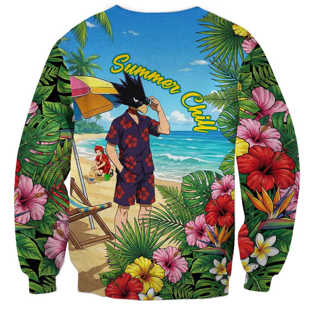 Fumikage Tokoyami Summer Chill Sweatshirt Tropical Anime Beach Mood