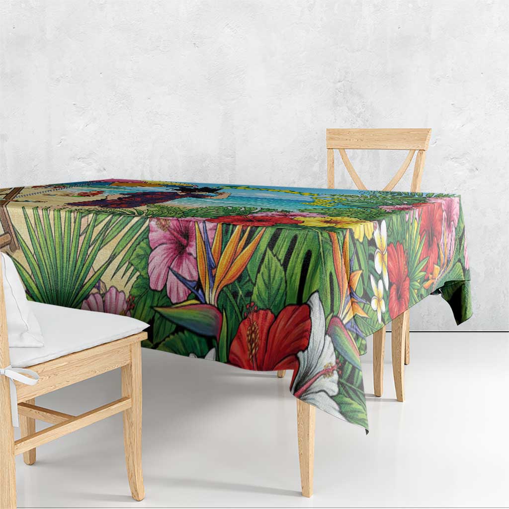 Fumikage Tokoyami Summer Chill Tablecloth Tropical Anime Beach Mood