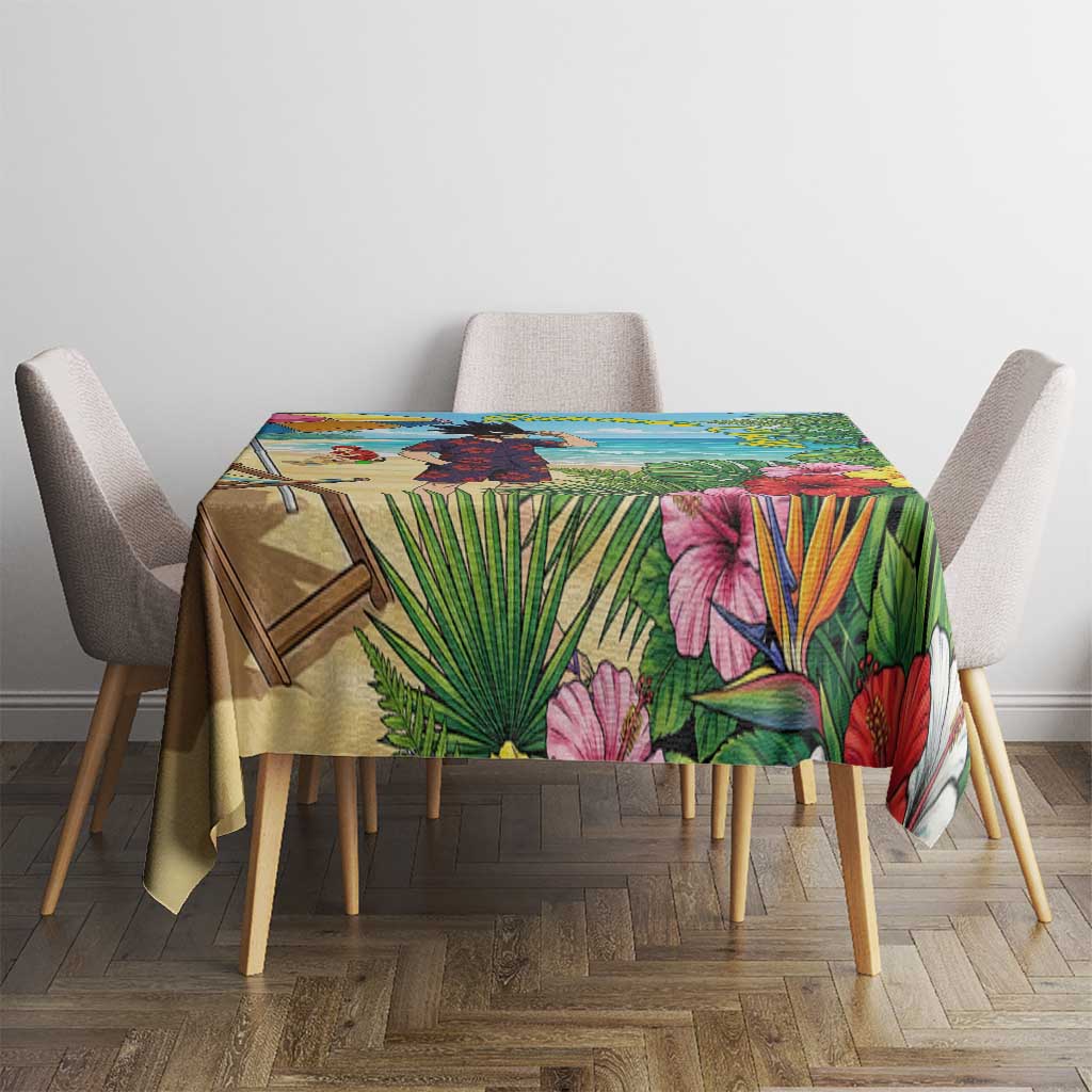Fumikage Tokoyami Summer Chill Tablecloth Tropical Anime Beach Mood