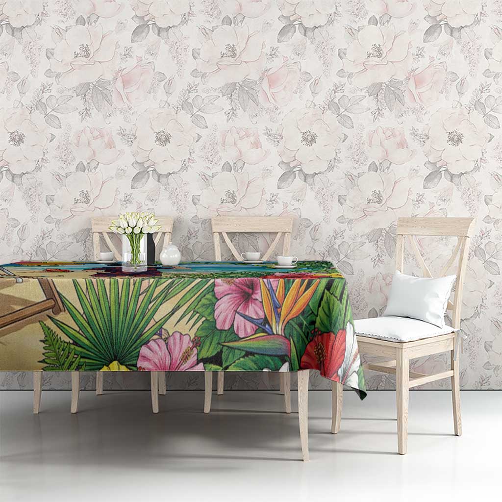 Fumikage Tokoyami Summer Chill Tablecloth Tropical Anime Beach Mood