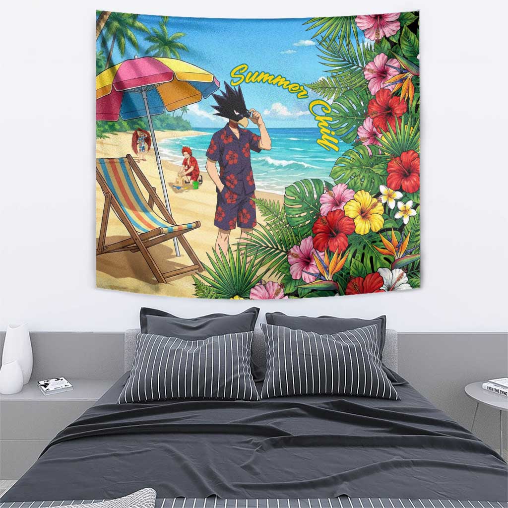 Fumikage Tokoyami Summer Chill Tapestry Tropical Anime Beach Mood