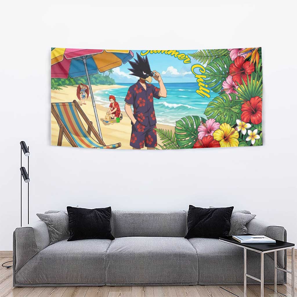 Fumikage Tokoyami Summer Chill Tapestry Tropical Anime Beach Mood