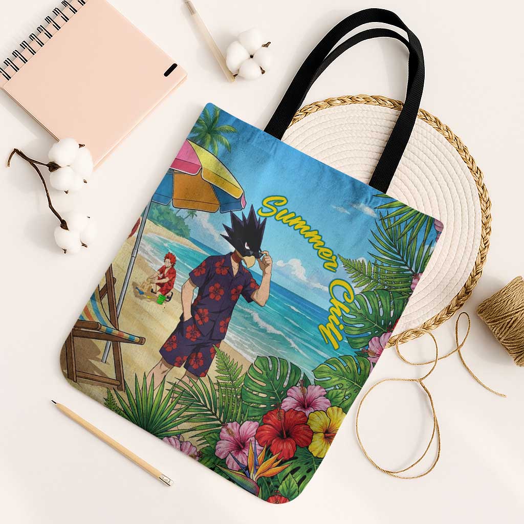 Fumikage Tokoyami Summer Chill Tote Bag Tropical Anime Beach Mood