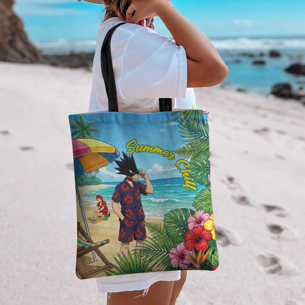 Fumikage Tokoyami Summer Chill Tote Bag Tropical Anime Beach Mood