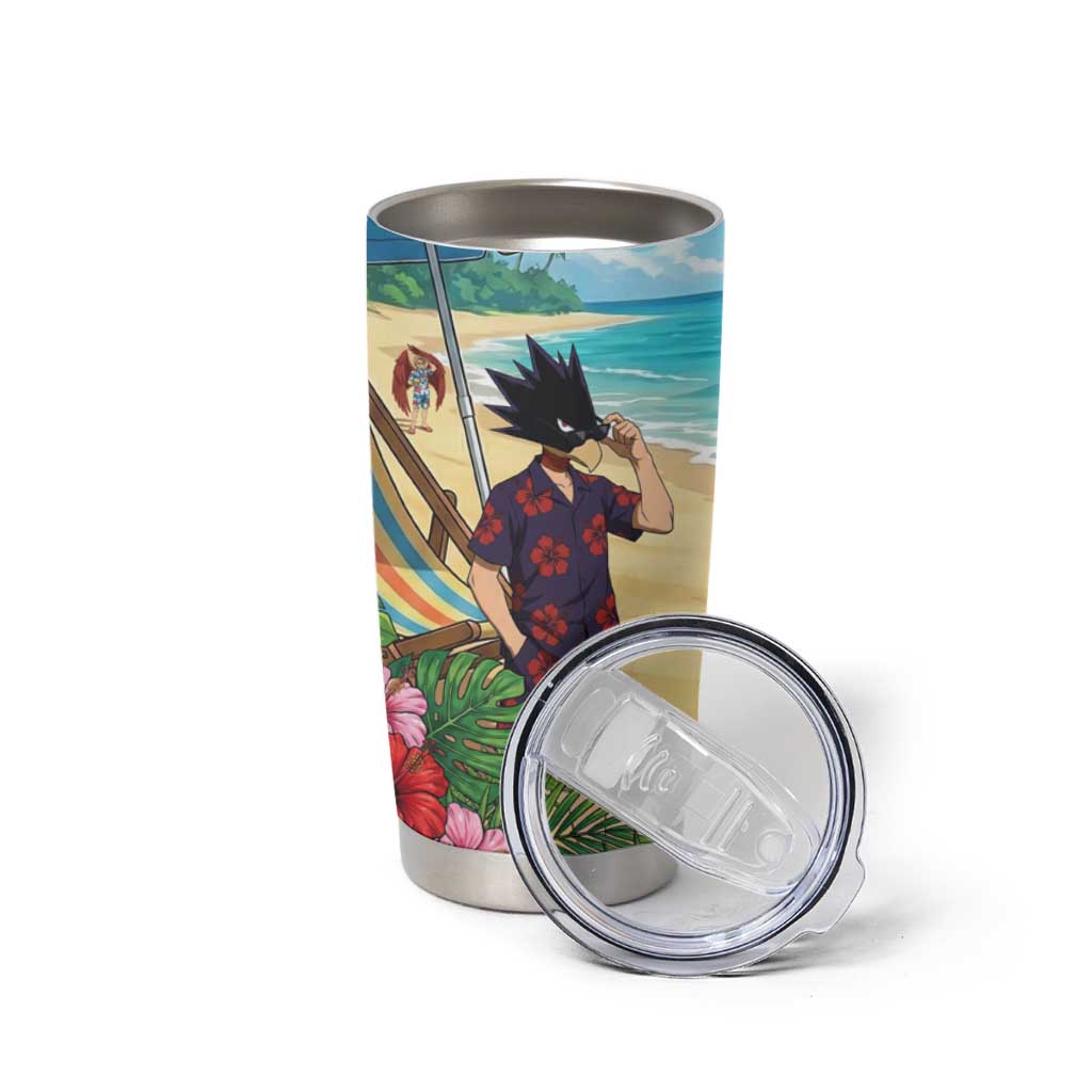 Fumikage Tokoyami Summer Chill Tumbler Cup Tropical Anime Beach Mood