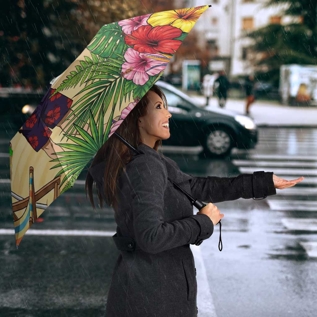 Fumikage Tokoyami Summer Chill Umbrella Tropical Anime Beach Mood