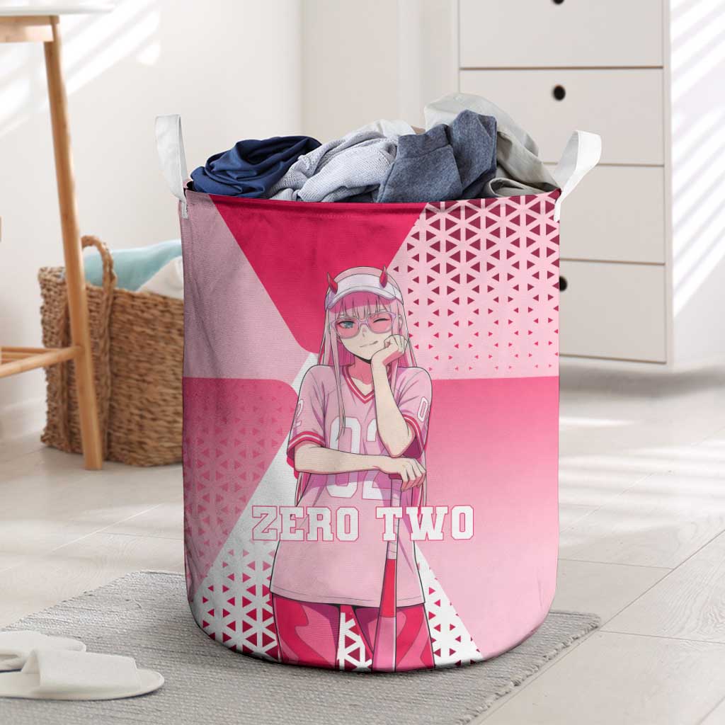 Zero Two Laundry Basket Retro Baseball Anime Style