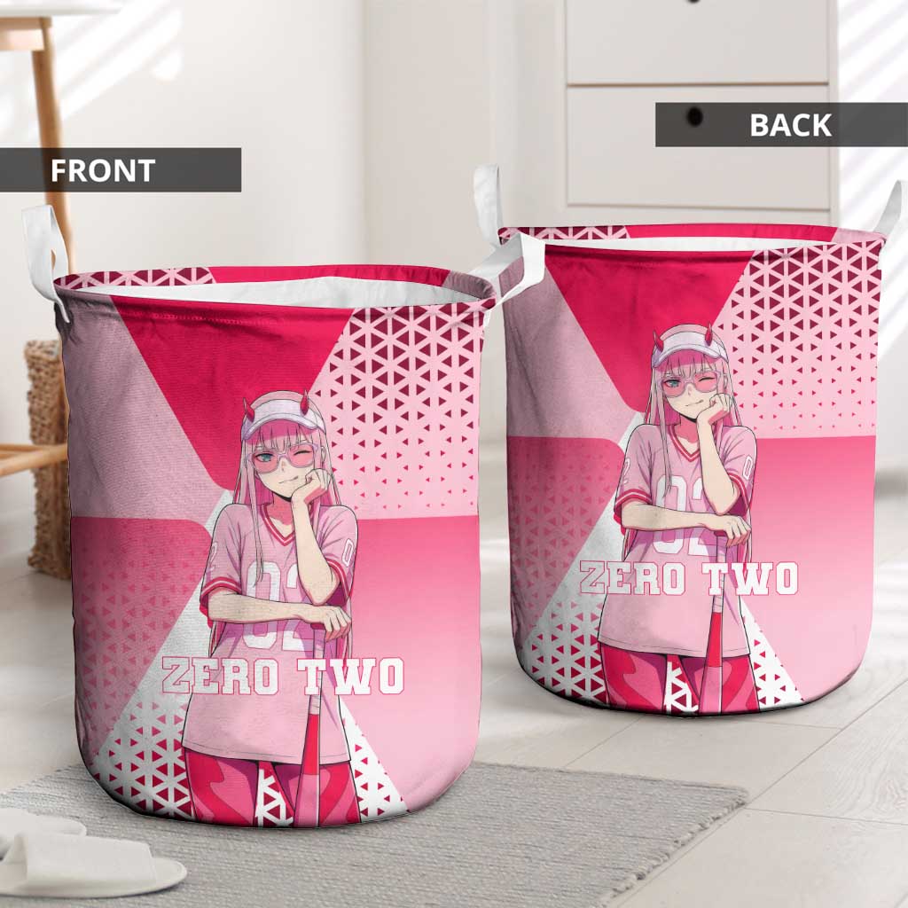 Zero Two Laundry Basket Retro Baseball Anime Style
