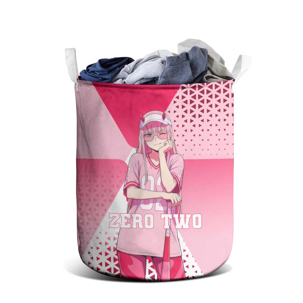 Zero Two Laundry Basket Retro Baseball Anime Style