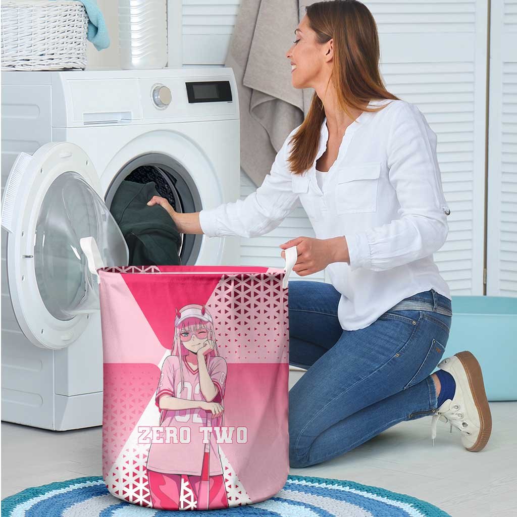 Zero Two Laundry Basket Retro Baseball Anime Style