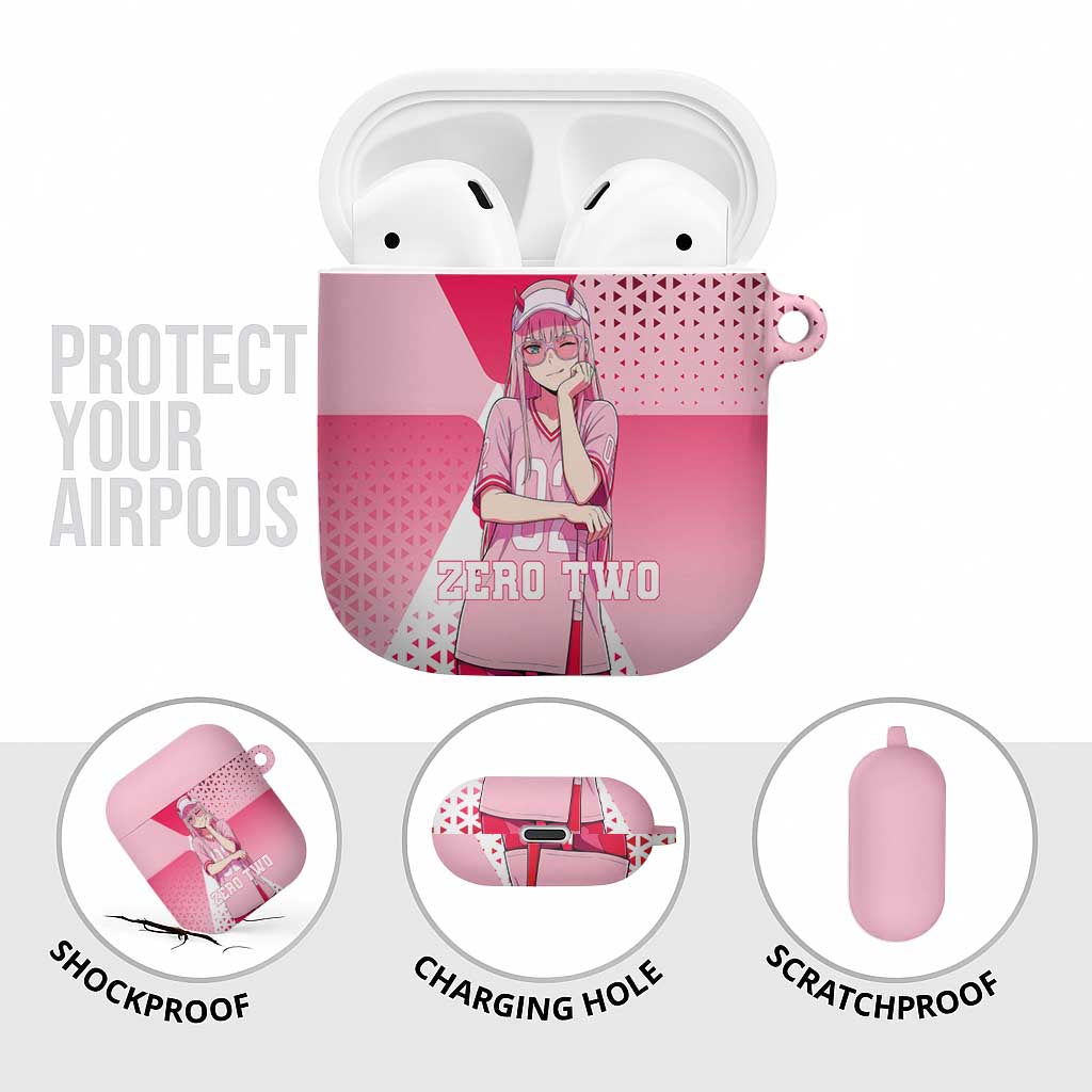 Zero Two AirPods Case Retro Baseball Anime Style