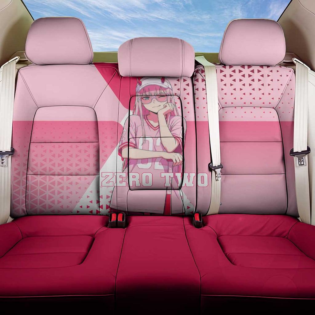 Zero Two Back Car Seat Cover Retro Baseball Anime Style