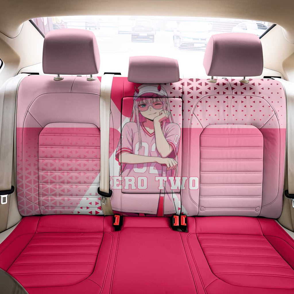 Zero Two Back Car Seat Cover Retro Baseball Anime Style
