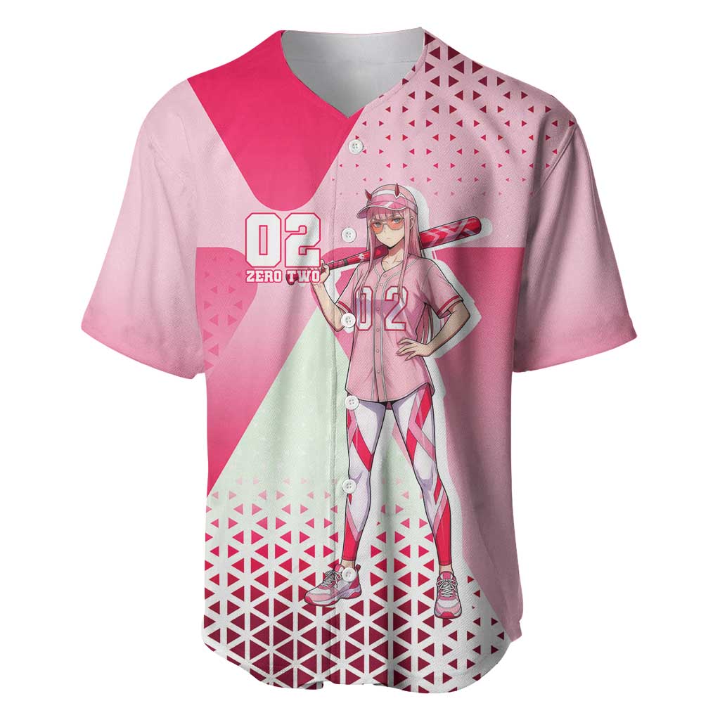 Zero Two Baseball Jersey Retro Baseball Anime Style