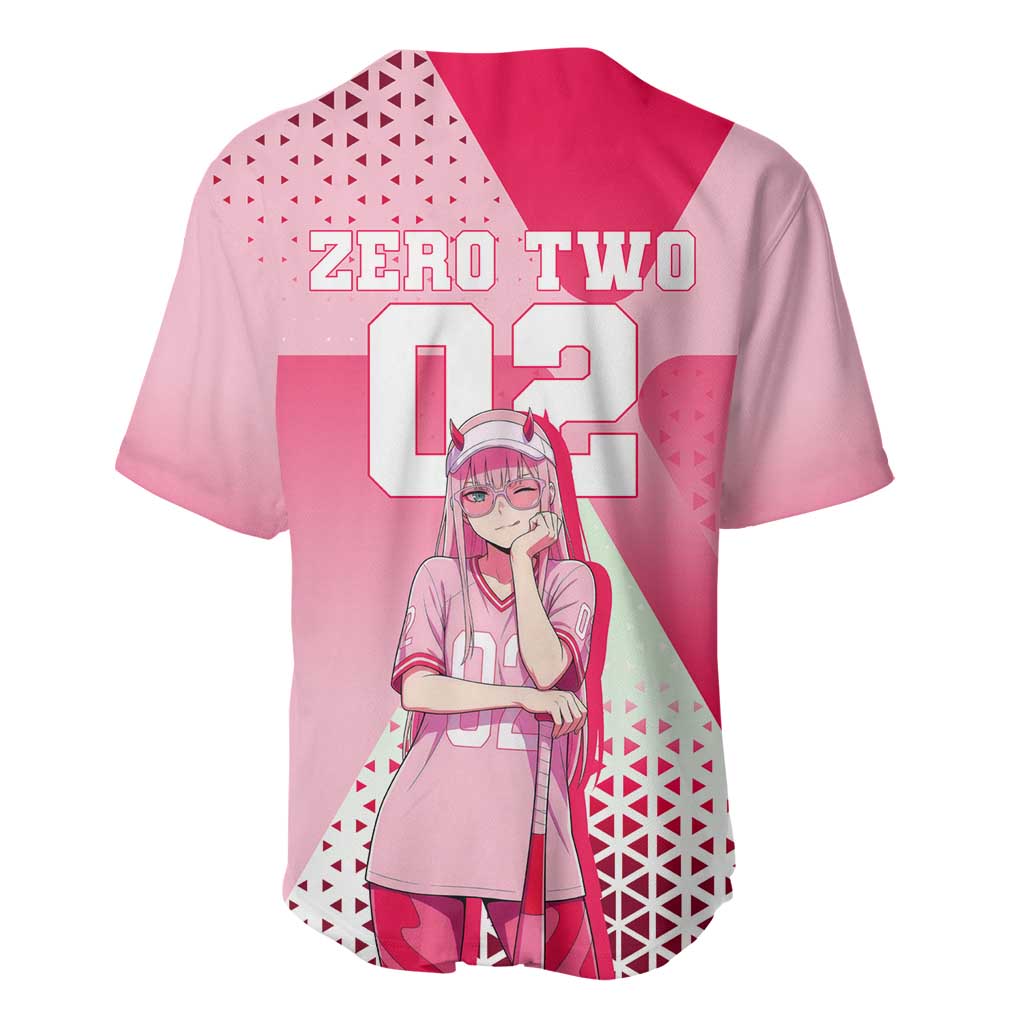 Zero Two Baseball Jersey Retro Baseball Anime Style