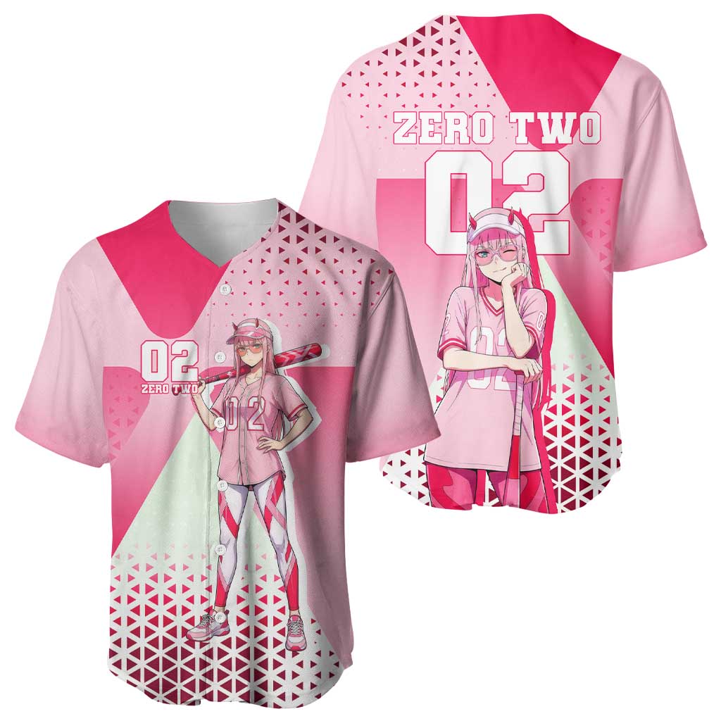 Zero Two Baseball Jersey Retro Baseball Anime Style