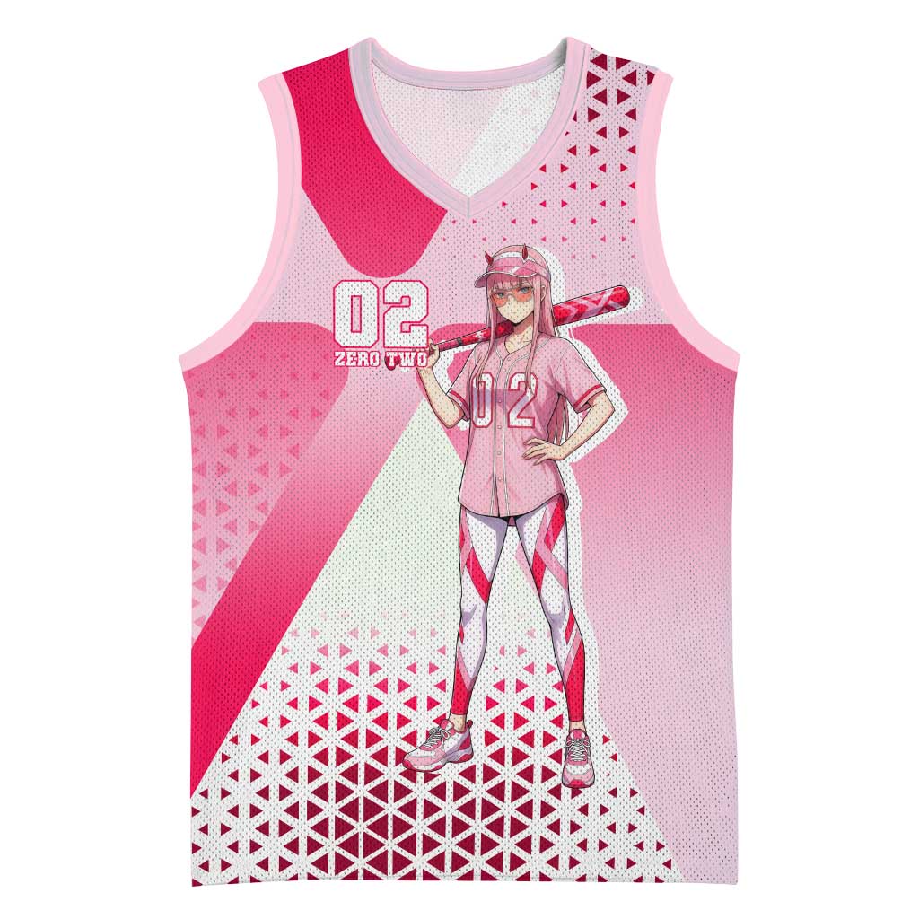 Zero Two Basketball Jersey Retro Baseball Anime Style